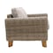 Armen Living Bahamas Outdoor Wicker & Teak Wood Lounge Chair with Beige Olefin LCBACHBR - alternate 6